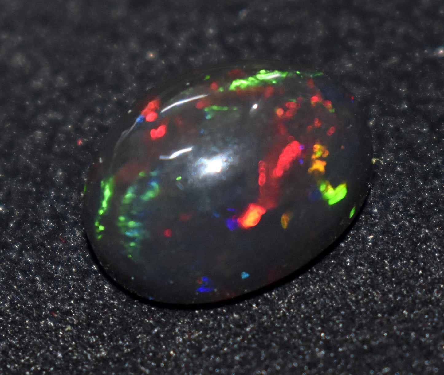 100% Natural Black Opal, Oval Welo Fire, Cabochon Loose Gemstone, 6.50 Ct, Size-12x15x8mm, For Jewelry Making, Gift For Her,