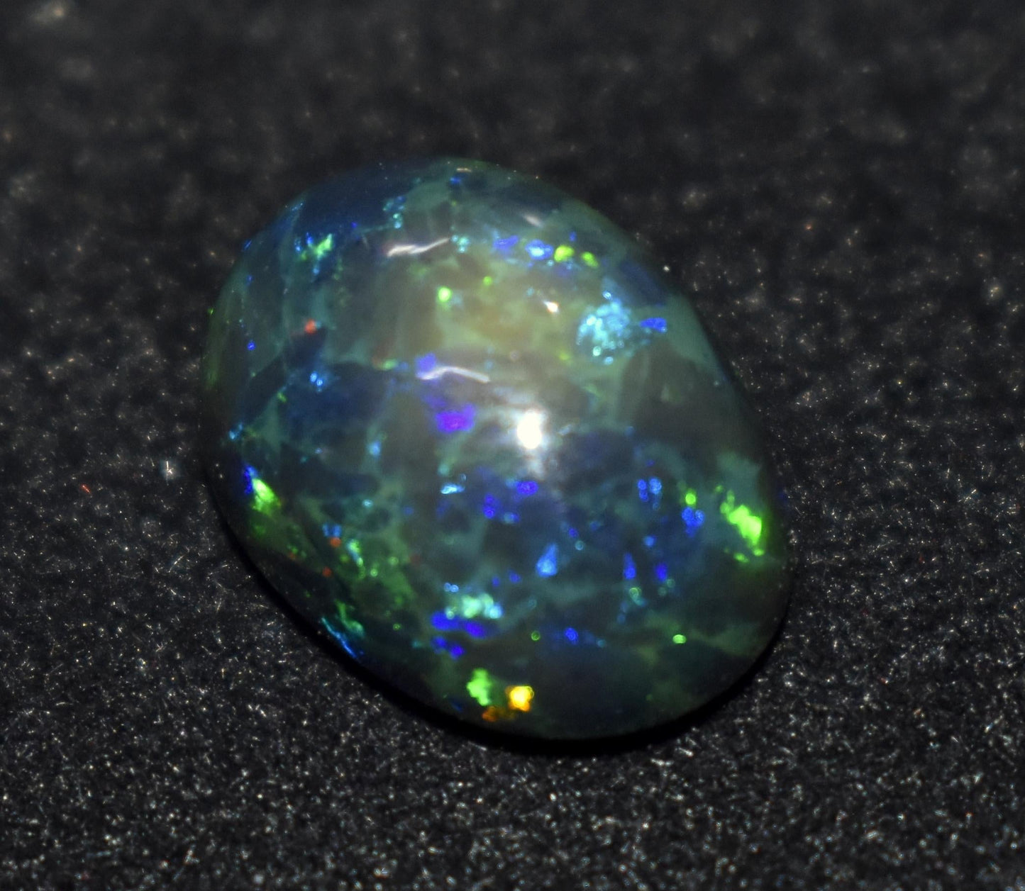 100% Natural Black Opal, Oval Welo Fire, Cabochon Loose Gemstone, 6.40 Ct, Size-11x15x8mm, For Jewelry Making, Gift For Her,