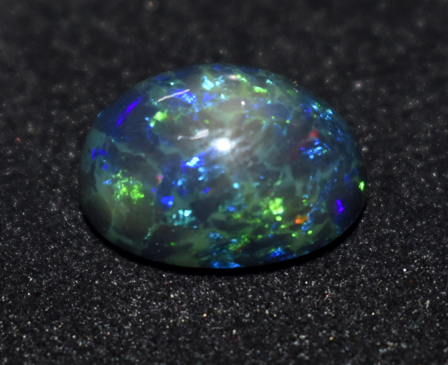 100% Natural Black Opal, Oval Welo Fire, Cabochon Loose Gemstone, 6.40 Ct, Size-11x15x8mm, For Jewelry Making, Gift For Her,