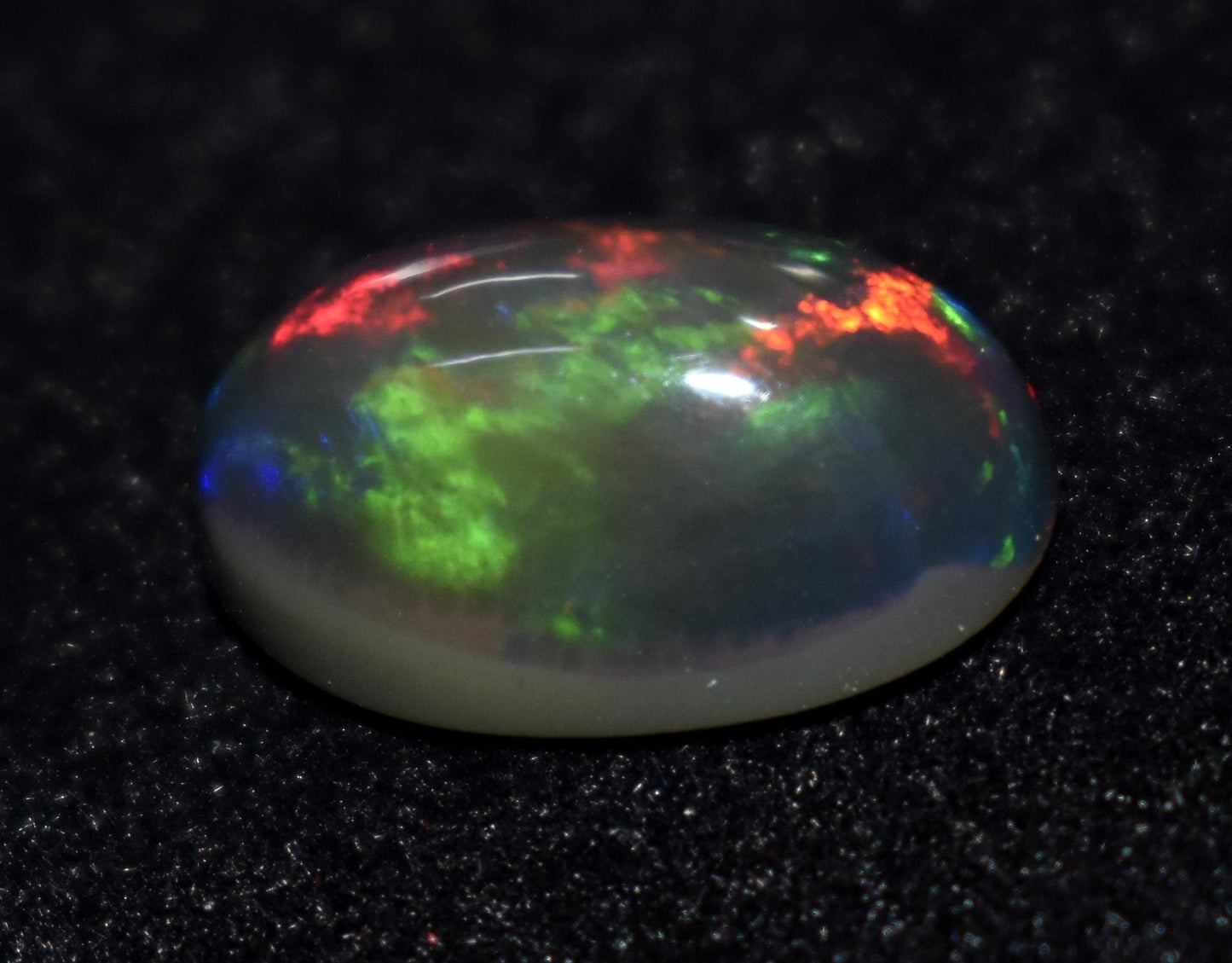 Opal, 100% Natural Black Opal, Oval Welo Fire, Cabochon Loose Gemstone, 4.70 Ct, Size-10x14.5x6.5mm, For Jewelry Making, Gift For Her,