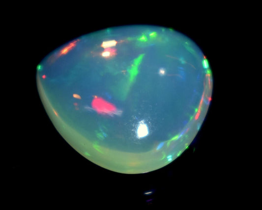 100% Natural Ethiopian Opal, Heart Shape Welo Fire Cabochon Loose Gemstone, 2.75 Carat, Size-11.5x12.5x4.5mm, For Jewelry Making, Piece-1