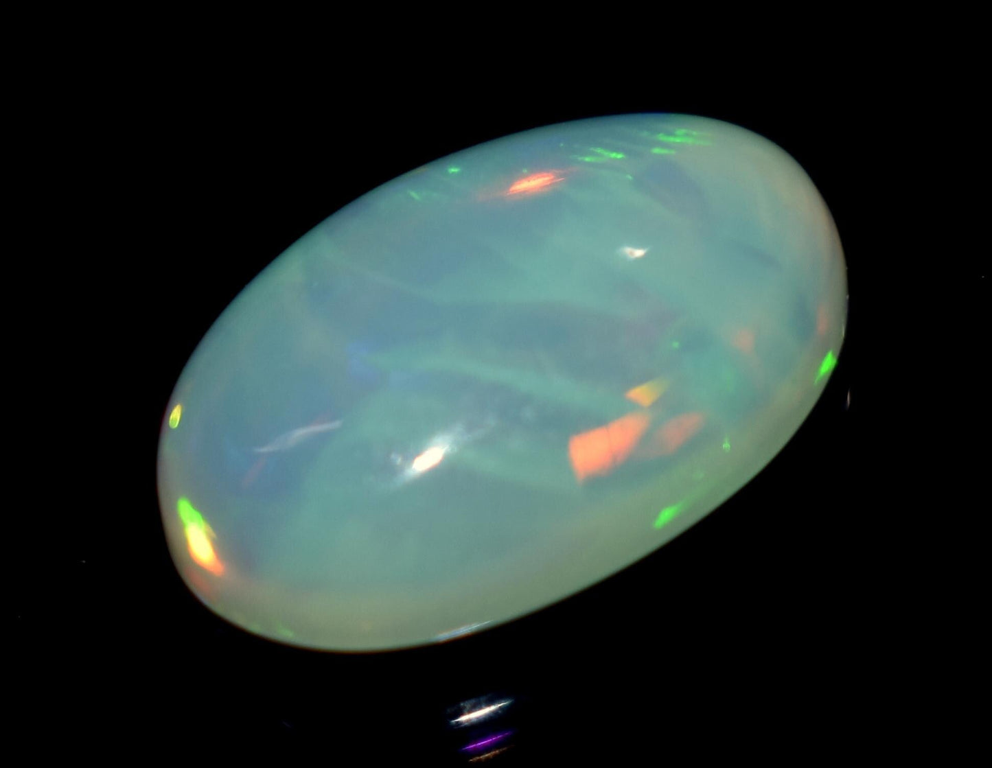 Ethiopian Opal, Oval Welo Fire Cabochon Loose Gemstone, 3.10 Carat, Size-9.5x15x5mm,