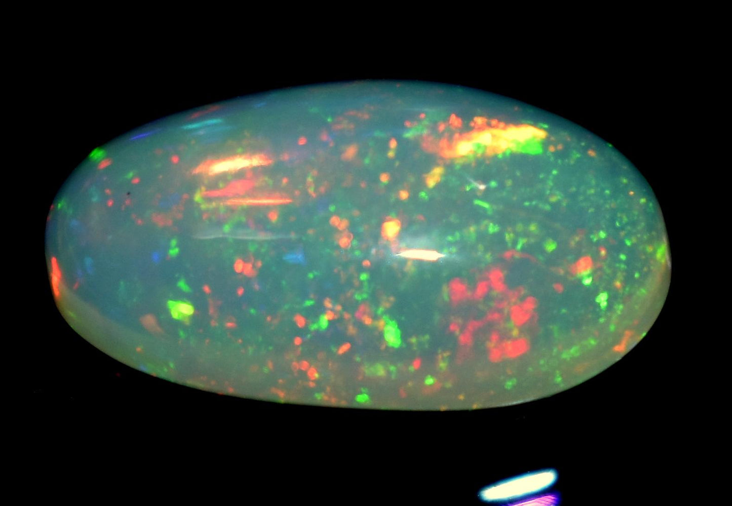 Opal, 100% Natural Ethiopian Opal, Oval Welo Fire Cabochon Loose Gemstone, 3.50 Carat, Size-8.5x15x6mm, For Jewelry Making, Piece-1