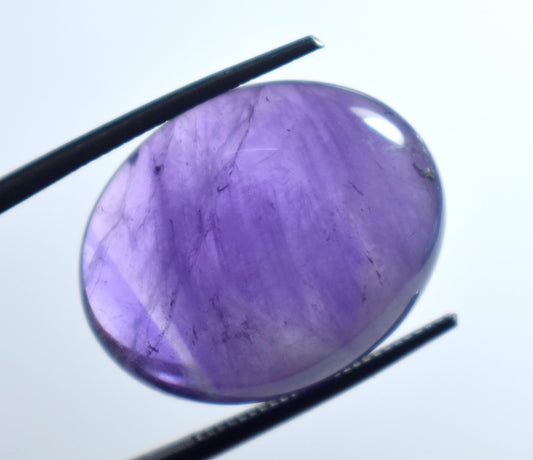 100% Natural Purple Amethyst, Oval Smoothies Cabochon Loose Gemstone, 17.80 Carat, Size-10x16x8mm, For Jewelry Making,