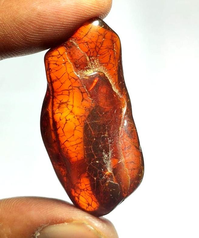 Natural Baltic Amber, Welo Polish Rough Amber Gemstone, 30.00 Carat, Size-41x22x12mm, For Home Decor,