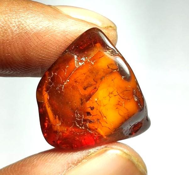 Natural Baltic Amber, Welo Polish Rough Amber Gemstone, 10.40 Carat, Size-22x22x8mm, For Amber Healing,