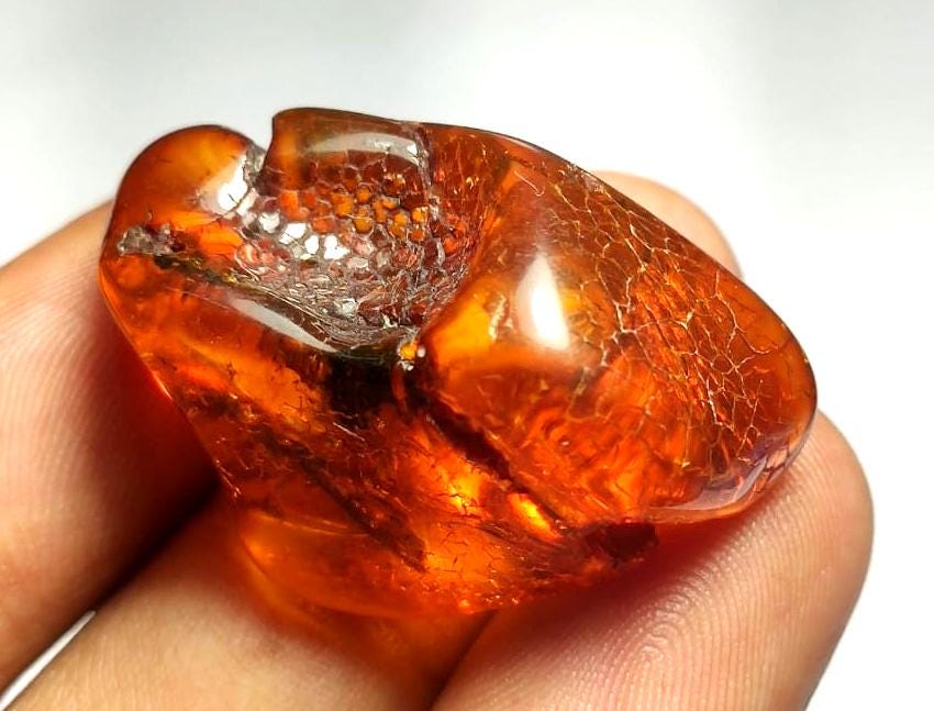 100% Natural Baltic Amber, Welo Polish Rough Amber Gemstone, 23.40,Carat, Size-33x22x14mm, For Home Decor,