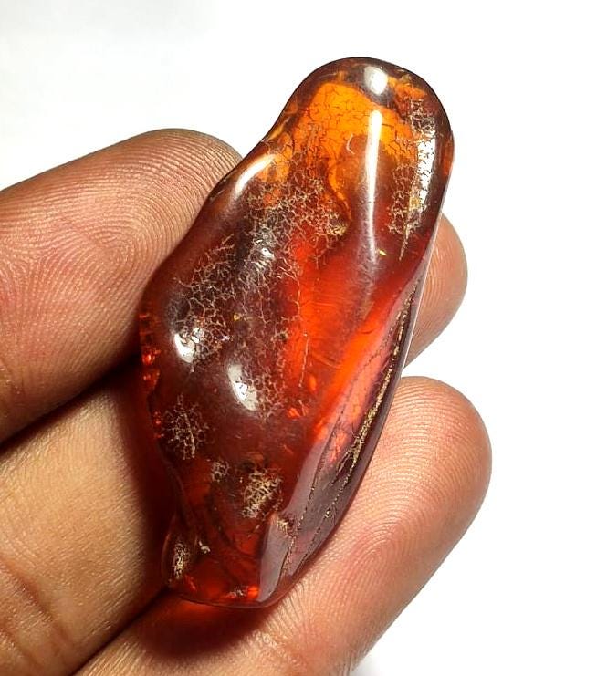 100% Natural Baltic Amber, 20.80 Carat, Size-43x20x10mm,