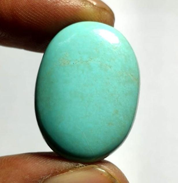 100% Natural Arizona Turquoise, Oval Smoothies Cabochon Loose Gemstone, 28.10 Carat, Size-20X26.5X6.5MM, For Jewelry Making