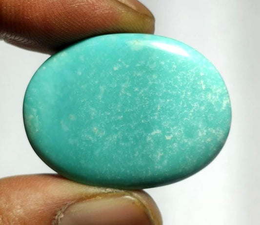 Natural Arizona Turquoise, Oval Smoothies Cabochon Loose Gemstone, 65.50 Carat, Size-26x35x9mm,