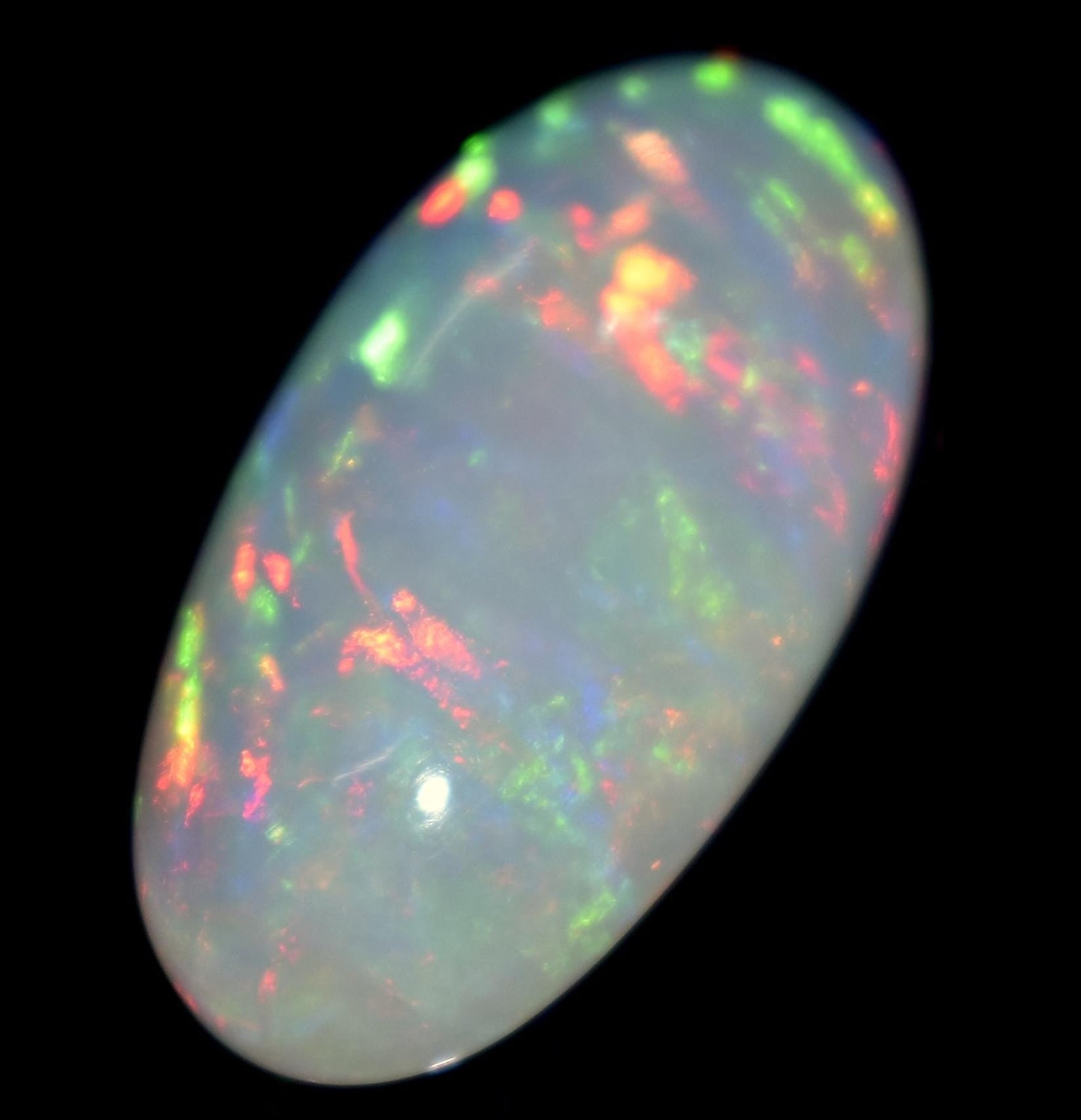 Opal, 100% Natural Ethiopian Opal, Oval Welo Fire Cabochon Loose Gemstone, 14.00 Carat, Size-24.5x12.5x8.5mm, For Jewelry Making,