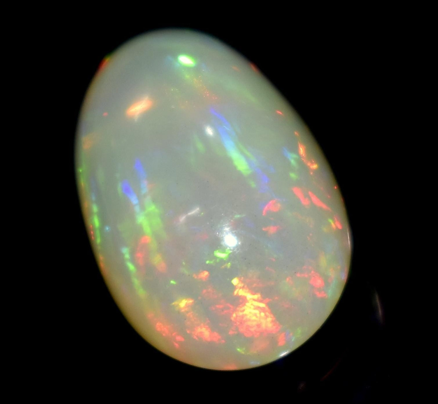 Natural Ethiopian Opal, Oval Welo Fire Cabochon Loose Gemstone, 10.85 Carat, Size-12x20x8.5mm,