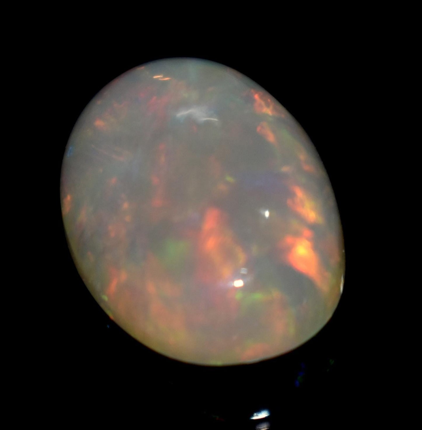 Opal, 100% Natural Ethiopian Opal, Oval Welo Fire Cabochon Loose Gemstone, 5.50 Carat, Size-16x11x5mm, For Jewelry Making,