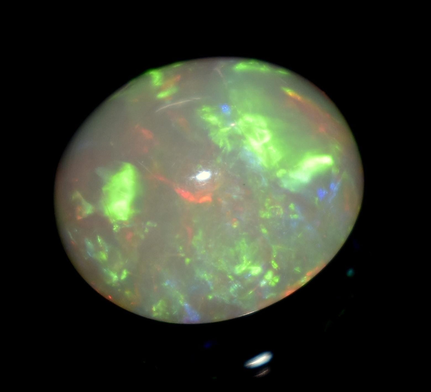 Opal, 100% Natural Ethiopian Opal, Round Welo Fire Cabochon Loose Gemstone, 7.20 Carat, Size-14x14x7.5mm, For Jewelry Making,