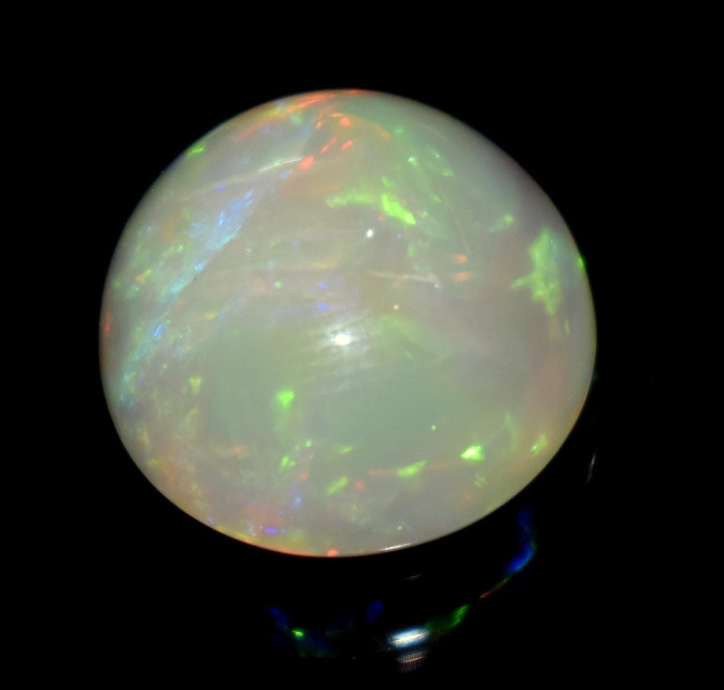 Opal, 100% Natural Ethiopian Opal, Round Welo Fire Cabochon Loose Gemstone, 7.20 Carat, Size-14x14x7.5mm, For Jewelry Making,