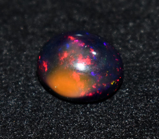 AAA++ Natural Black Opal, Ethiopian Opal Welo Black Opal, Oval Cabochon Loose Gemstone, 5.20 Carat, Size-13.5x11.5x7mm, For Jewelry Making