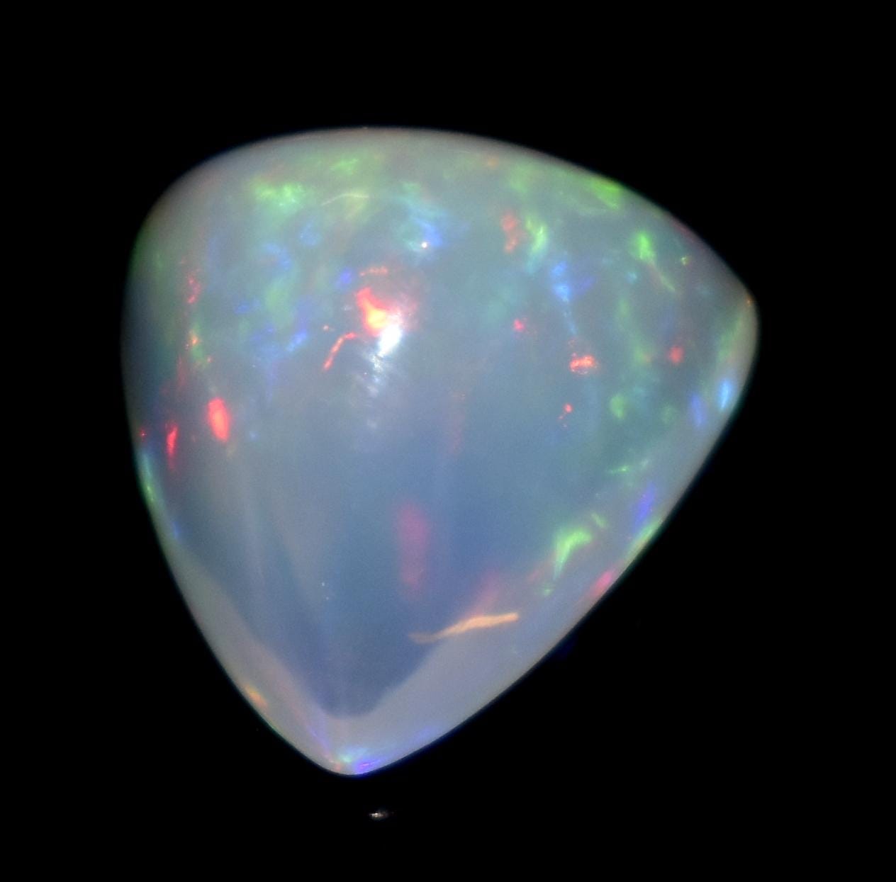 100% Natural Ethiopian Opal, Trillion Cabochon Loose Gemstone, 3.70 Carat, Size-12x11.5x6.5mm, For Jewelry Making,