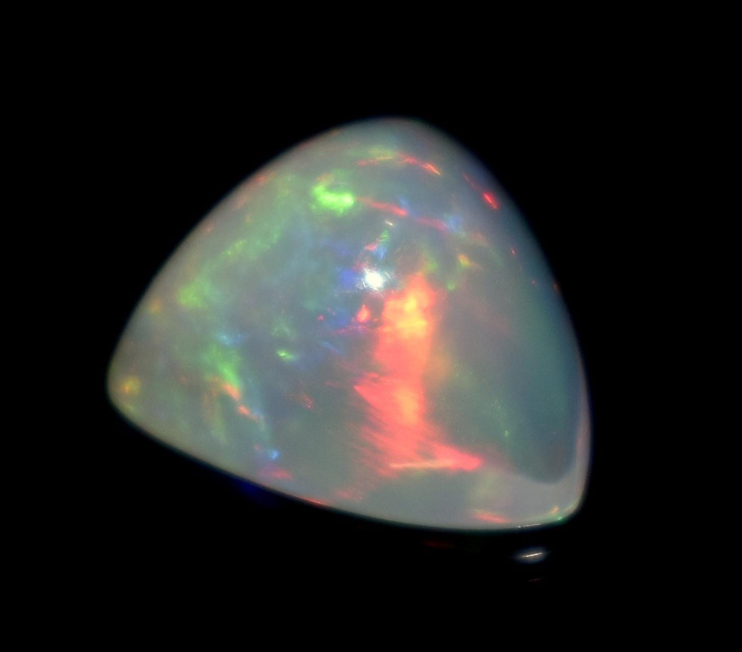 100% Natural Ethiopian Opal, Trillion Cabochon Loose Gemstone, 3.70 Carat, Size-12x11.5x6.5mm, For Jewelry Making,