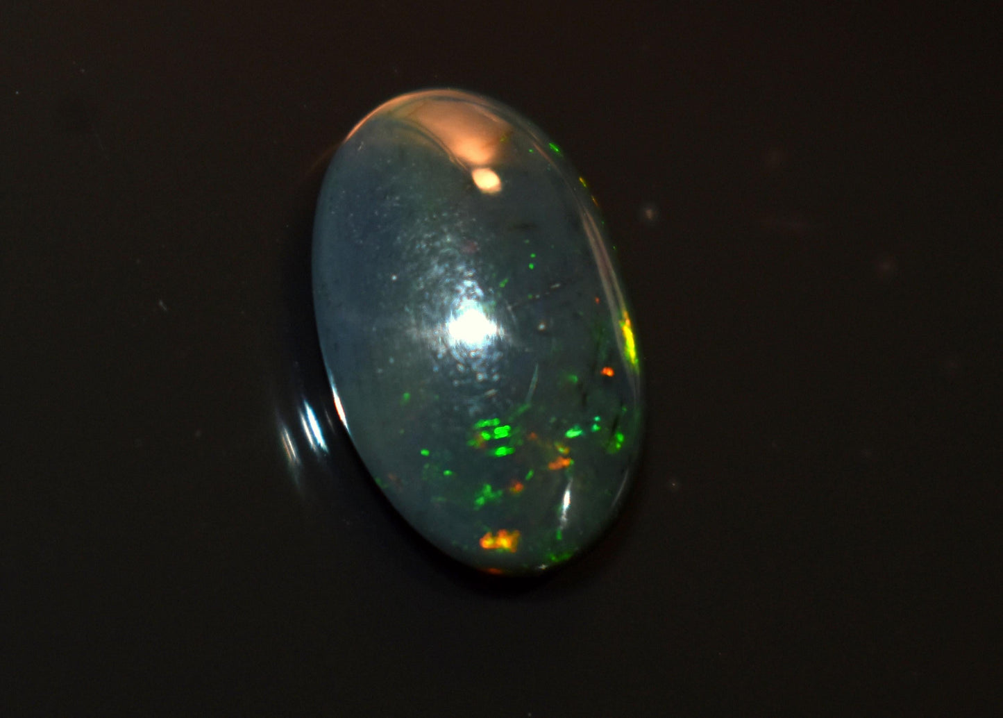 Opal, Natural Black Ethiopian Opal, Welo Fire Oval Smooth Cabochon Loose Gemstone, 3.25 Ct, Size-10x15x4.5mm, For Jewelry Making,