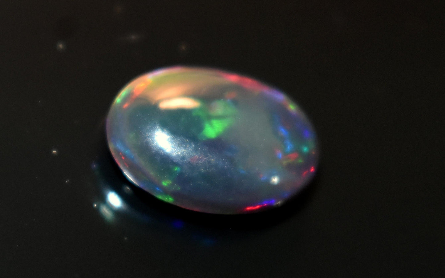 Opal, Natural Black Ethiopian Opal, Welo Fire Oval Smooth Cabochon Loose Gemstone, 3.35 Ct, Size-10x14x4.5mm, For Jewelry Making,