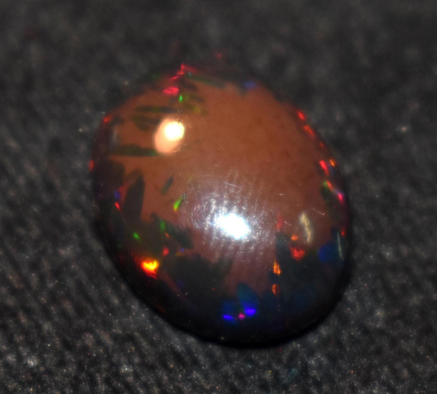 Opal, Natural Black Ethiopian Opal, Oval Welo Fire Cabochon Loose Gemstone, 7.40 Carat, Size-13.5x17x7mm, For Jewelry Making,