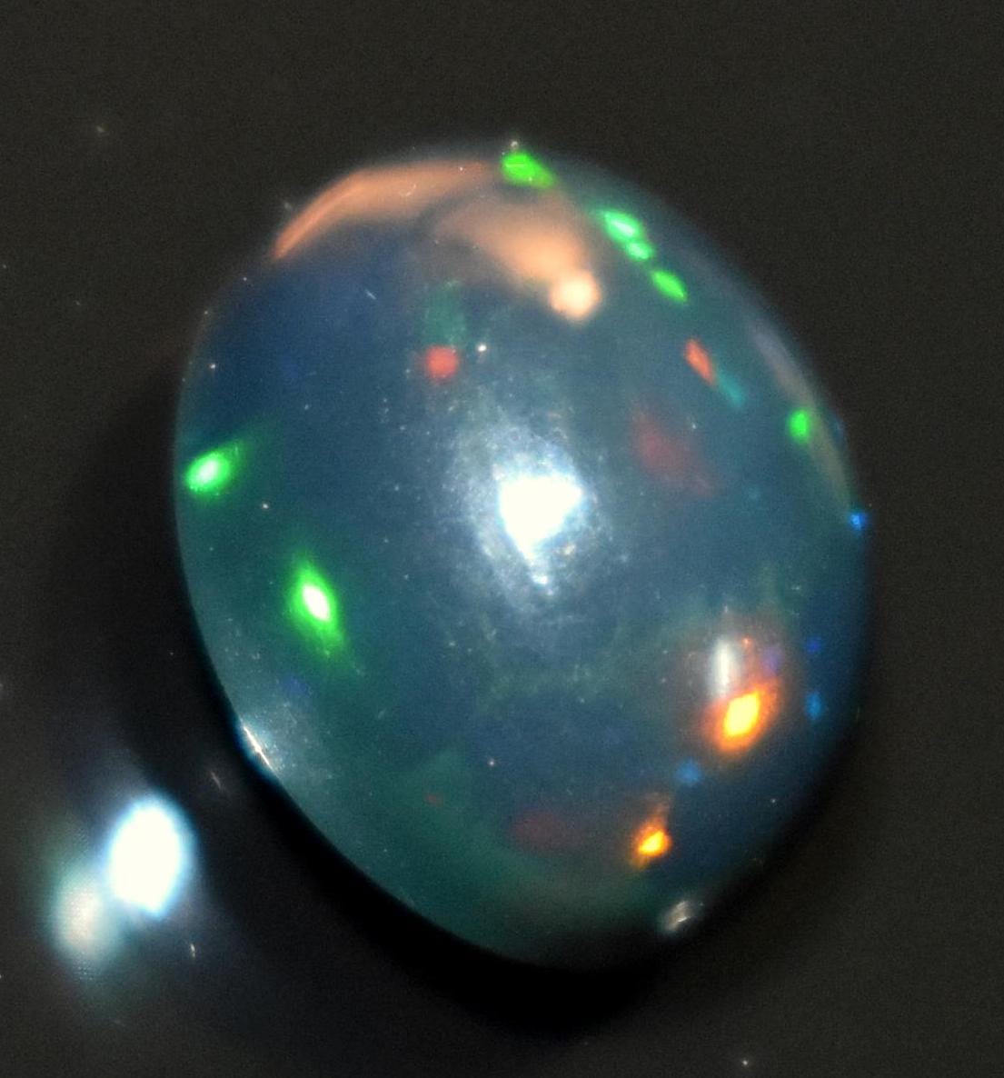 Black Ethiopian Opal, Oval Welo Fire Cabochon Loose Gemstone, 2.40 Carat, Size-8x10x6mm, For Jewelry Making,