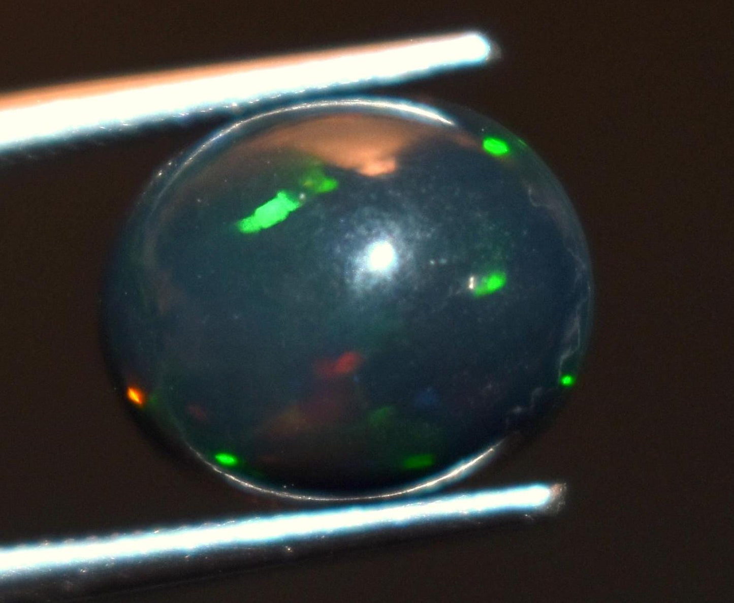 Black Ethiopian Opal, Oval Welo Fire Cabochon Loose Gemstone, 2.40 Carat, Size-8x10x6mm, For Jewelry Making,