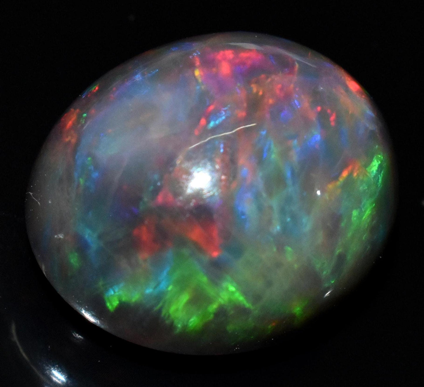 Opal, Natural Black Ethiopian Opal, Oval Welo Fire Cabochon Loose Gemstone, 19.85 Carat, Size-16.5x20x12mm, For Jewelry Making,