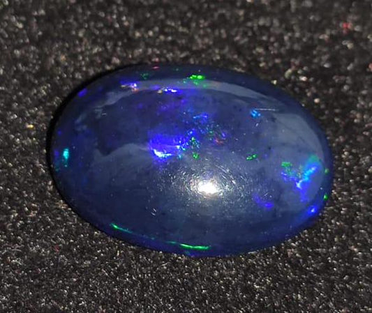 Opal, Natural Black Ethiopian Opal, Oval Welo Fire Cabochon Loose Gemstone, 6.00 Carat, Size-11.5x14.5x7.5mm, For Jewelry Making,