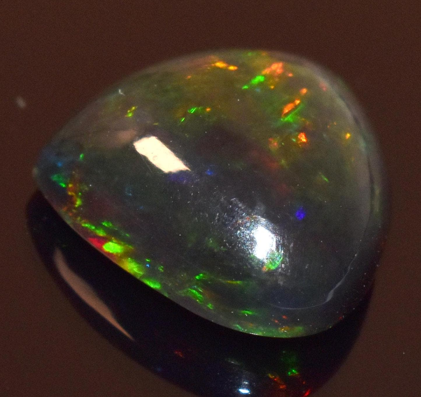 Natural Black Ethiopian Opal, Heart Shape Welo Fire Cabochon Loose Gemstone, 5.25 Crt, Size-15x14x6mm, For Jewelry Making,