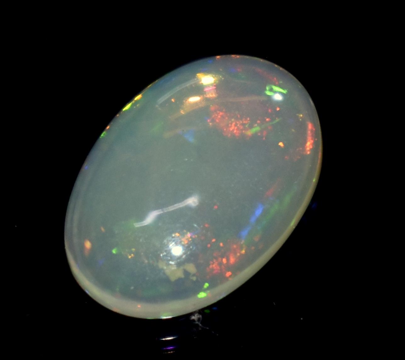 100% Natural Ethiopian Opal, Oval Welo Fire Cabochon Loose Gemstone, 3.90 Carat, Size-15x11x4.5mm, For Jewelry Making, PC-1