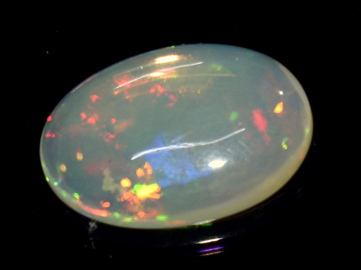 100% Natural Ethiopian Opal, Oval Welo Fire Cabochon Loose Gemstone, 3.90 Carat, Size-15x11x4.5mm, For Jewelry Making, PC-1