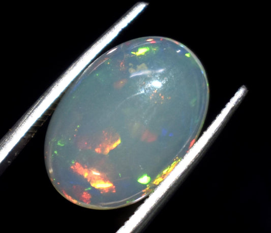 100% Natural Ethiopian Opal, Oval Welo Fire Cabochon Loose Gemstone, 3.90 Carat, Size-15x11x4.5mm, For Jewelry Making, PC-1