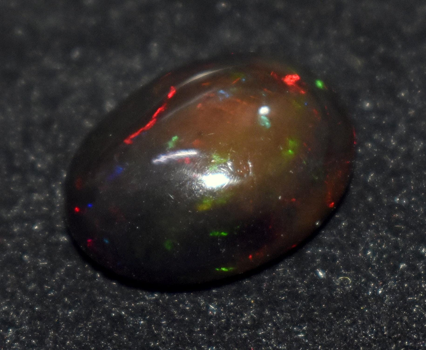 Black Opal, Oval Welo Fire, Cabochon Loose Gemstone, 7.00 Carat, Size-13x17x7mm,,