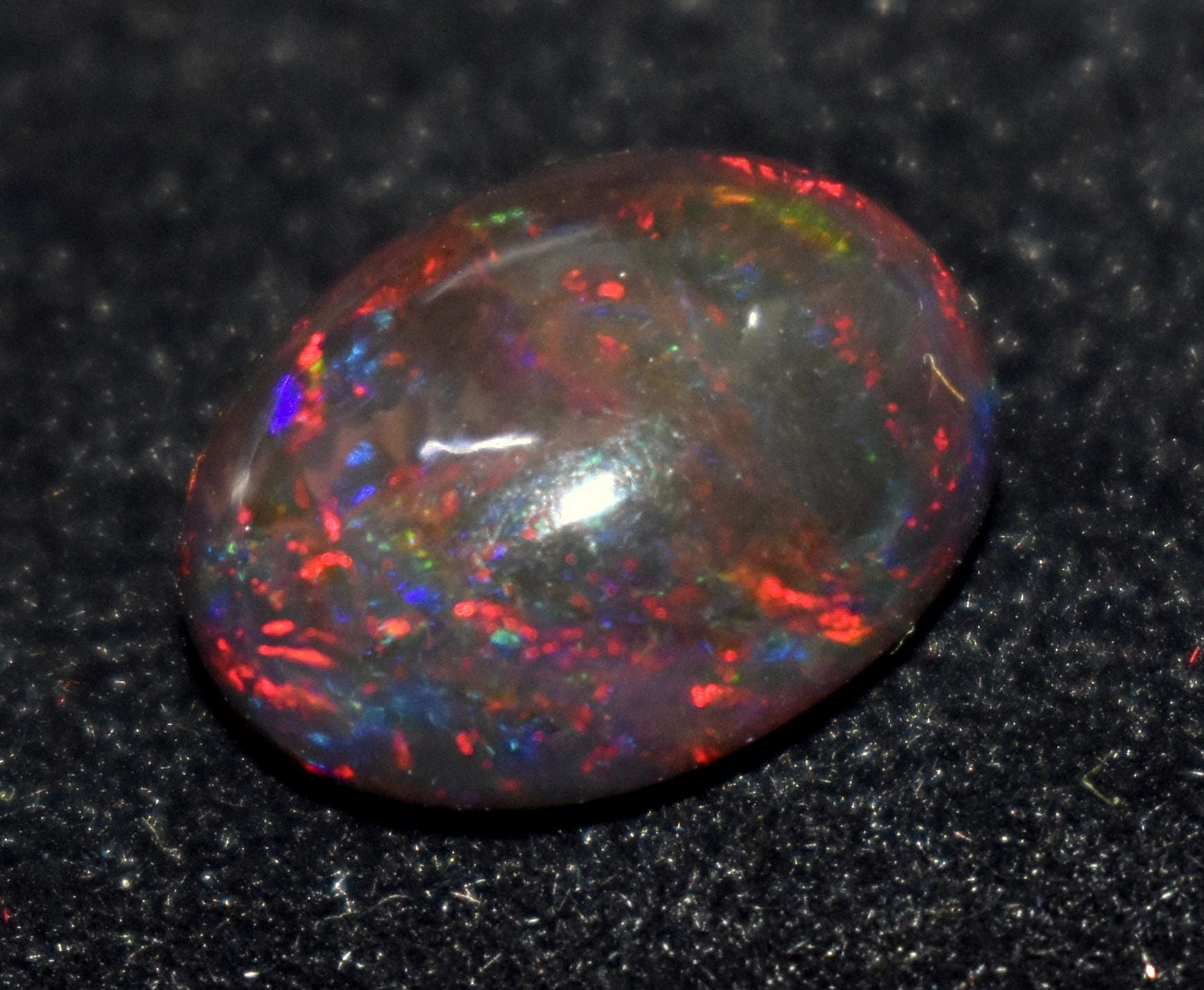 Opal, 100% Natural Black Opal, Oval Welo Fire, Cabochon Loose Gemstone, 5.30 Carat, Size-11.5x13.5x7mm, For Jewelry Making, Gift For Her,