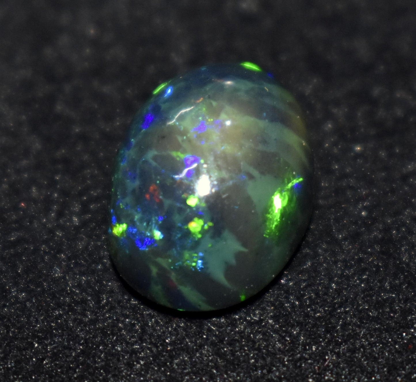 100% Natural Black Opal, Oval Welo Fire, Cabochon Loose Gemstone, 6.40 Ct, Size-11x15x8mm, For Jewelry Making, Gift For Her,