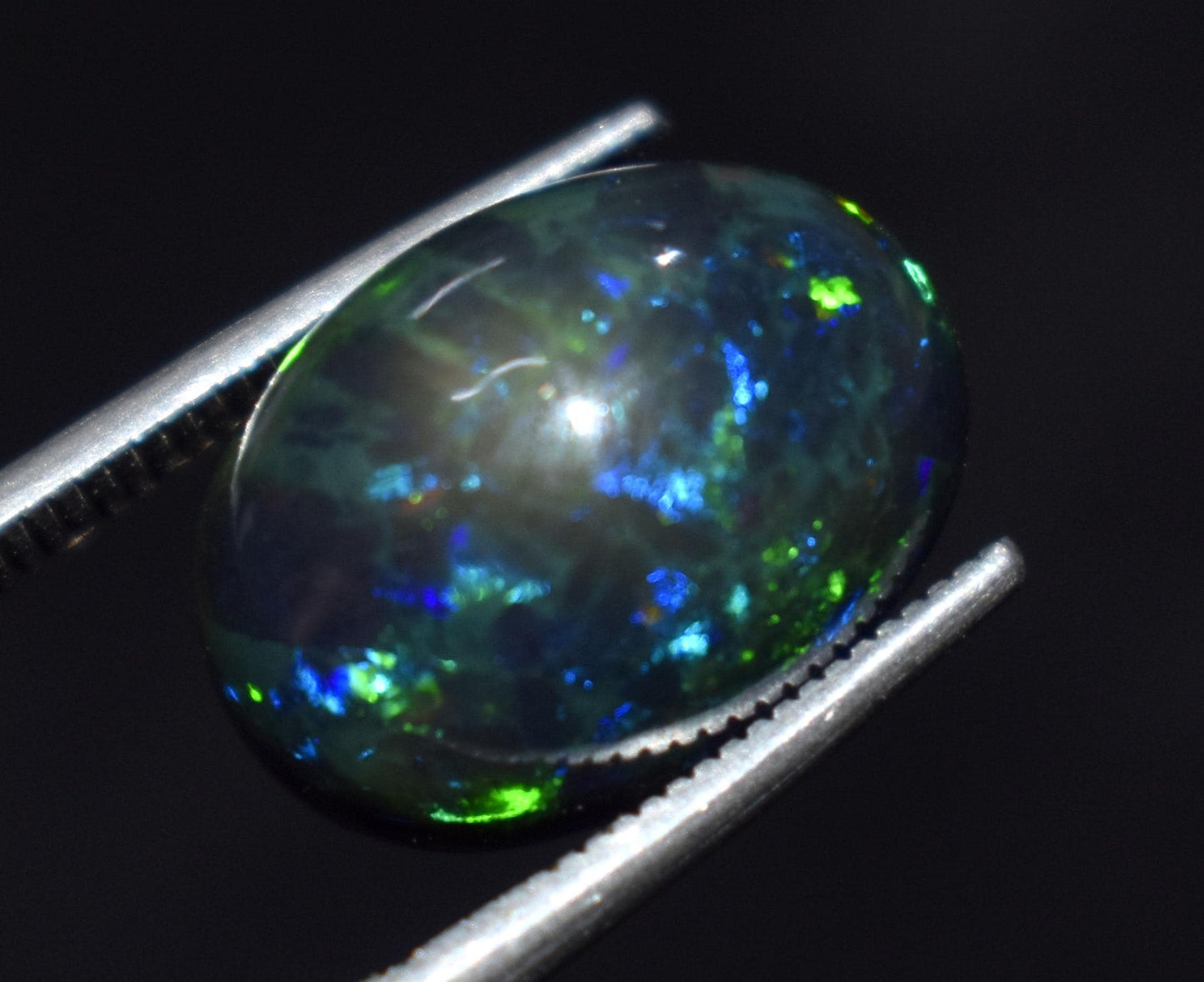 100% Natural Black Opal, Oval Welo Fire, Cabochon Loose Gemstone, 6.40 Ct, Size-11x15x8mm, For Jewelry Making, Gift For Her,