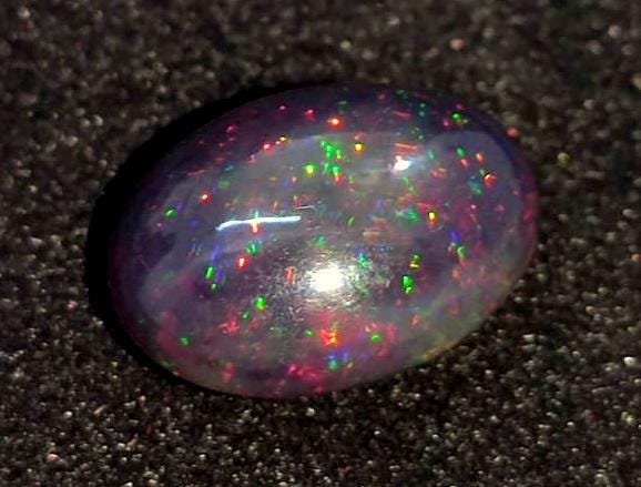 Opal- 100% Natural Black Ethiopian Opal- Oval Welo Fire Cabochon- Loose Gemstone- 8.30 Carat- Size-12.5x17x8mm- For Making Jewelry