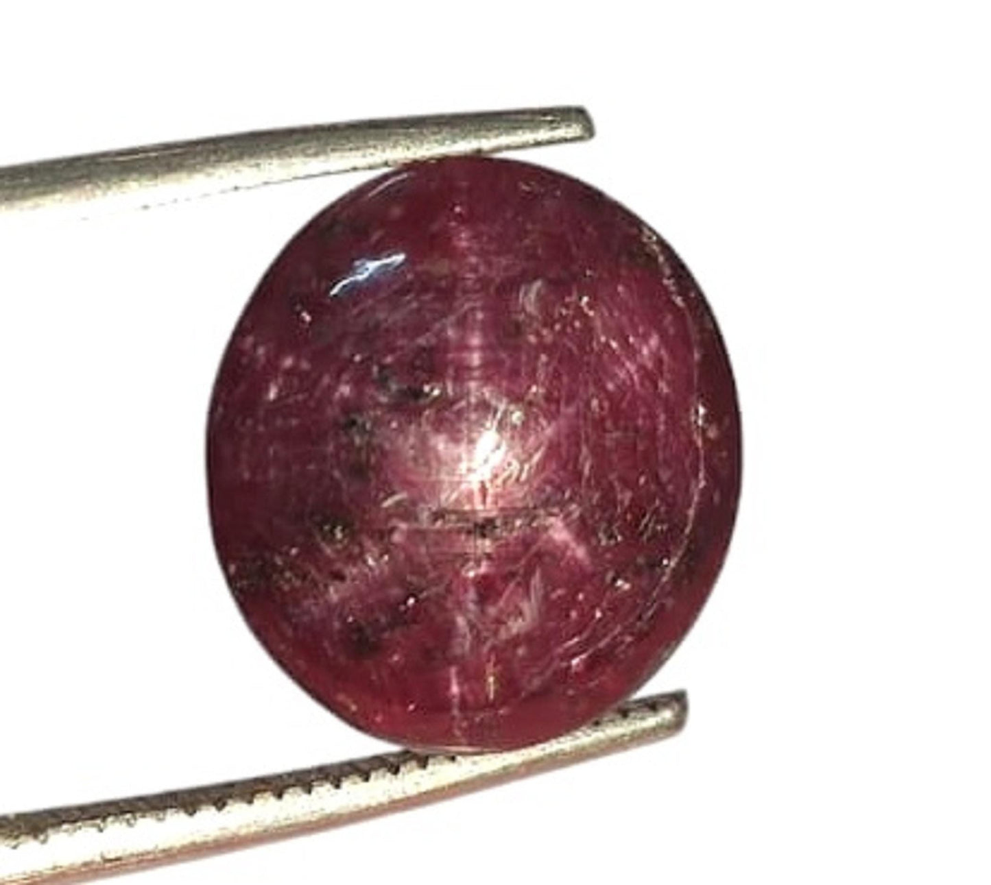 100% Natural Star Ruby Sapphire, Oval Smoothies Cabochon Loose Gemstone, 9.25 Carat, Size-11x12x6.5mm, For Jewelry Making,