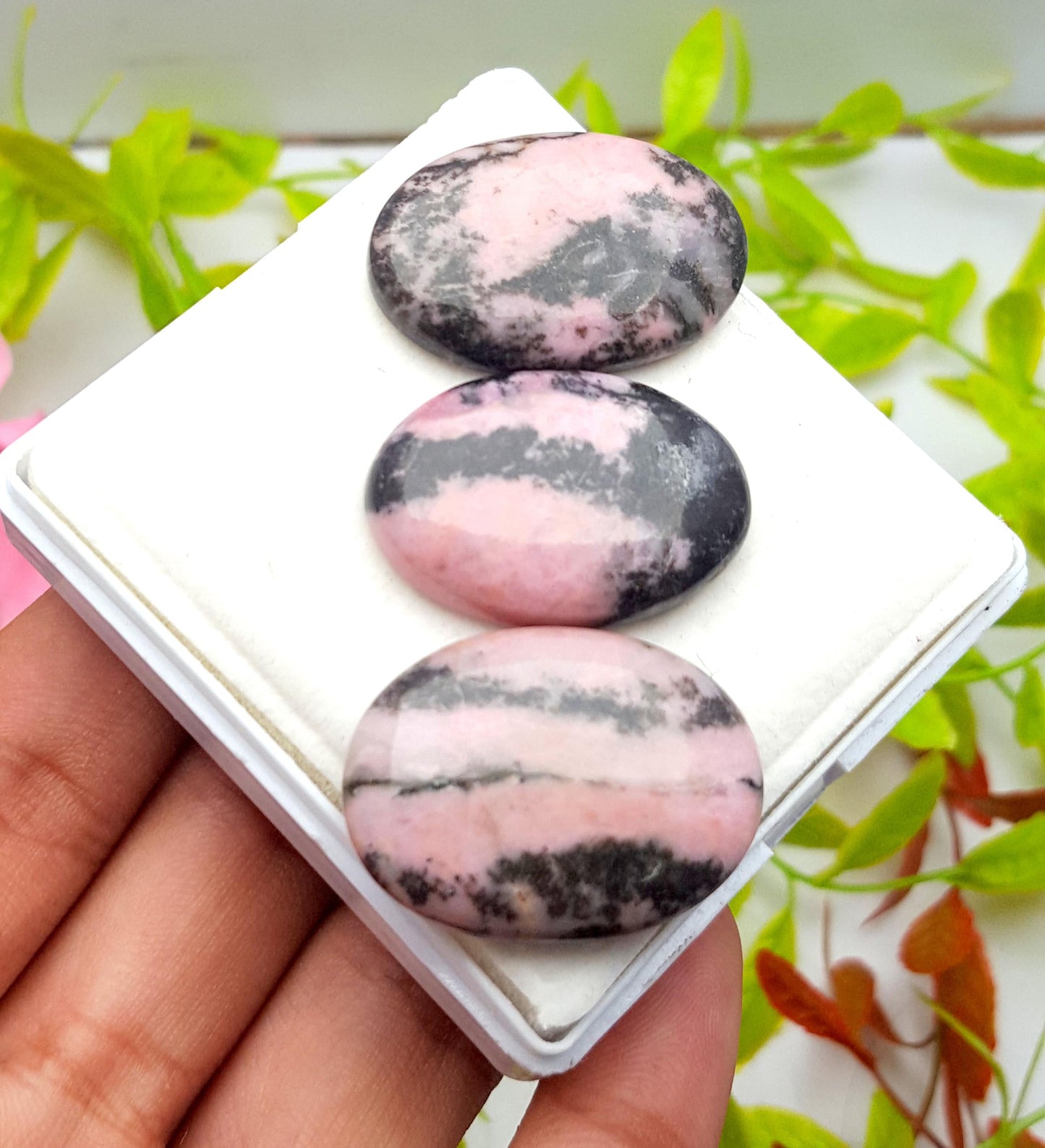 100% Natural Pink Opal Oval Cabochon Gemstone Lot, 110.00 Carat, Size-31x21x6mm To 30x20x6mm, For Jewelry Making, PC-3