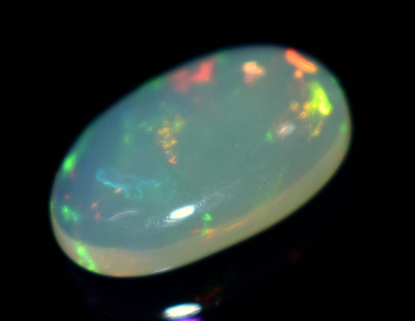 Opal, 100% Natural Ethiopian Opal, Oval Welo Fire Cabochon Loose Gemstone, 3.40 Carat, Size-10x15.5x4.5mm, For Jewelry Making, Piece-1