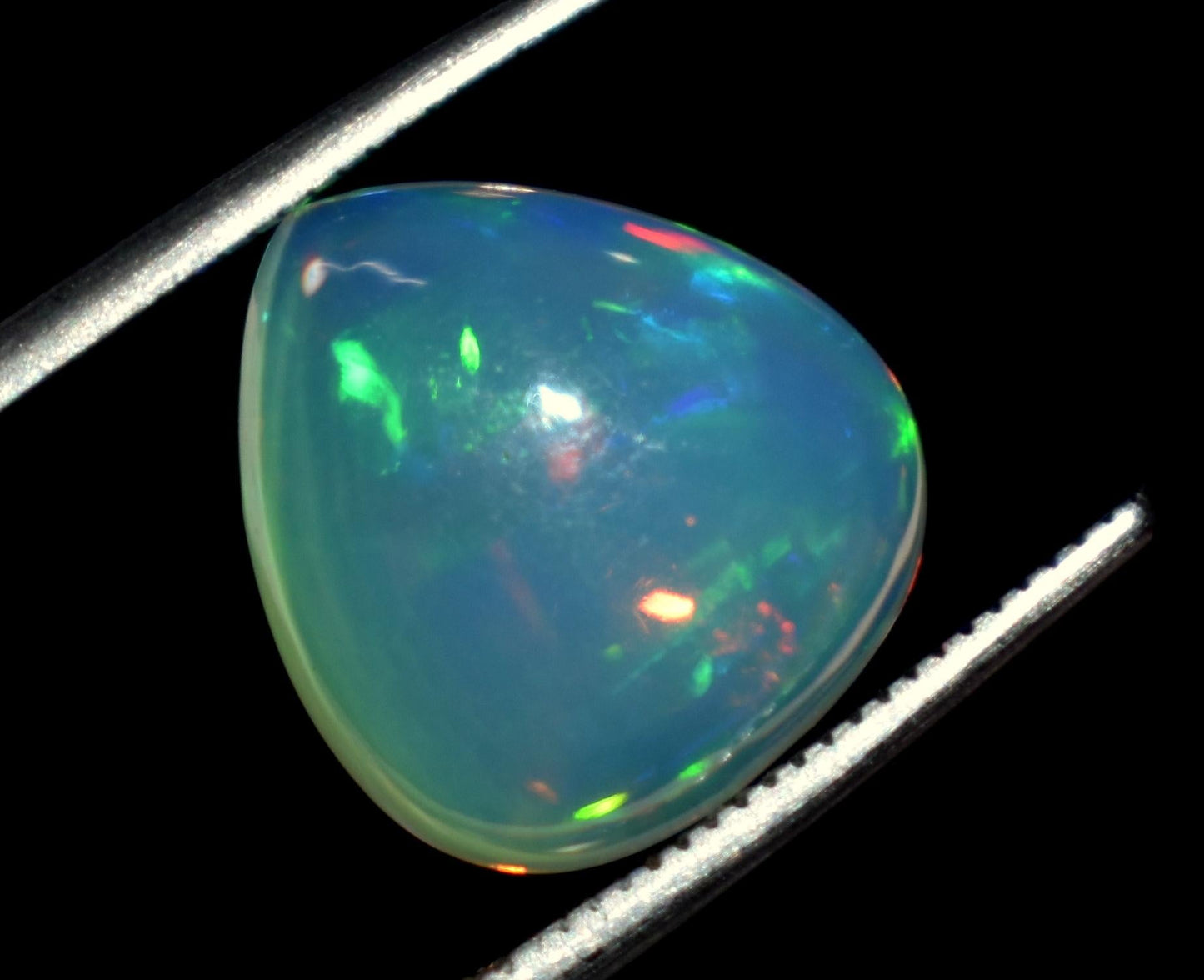 100% Natural Ethiopian Opal, Heart Shape Welo Fire Cabochon Loose Gemstone, 2.75 Carat, Size-11.5x12.5x4.5mm, For Jewelry Making, Piece-1