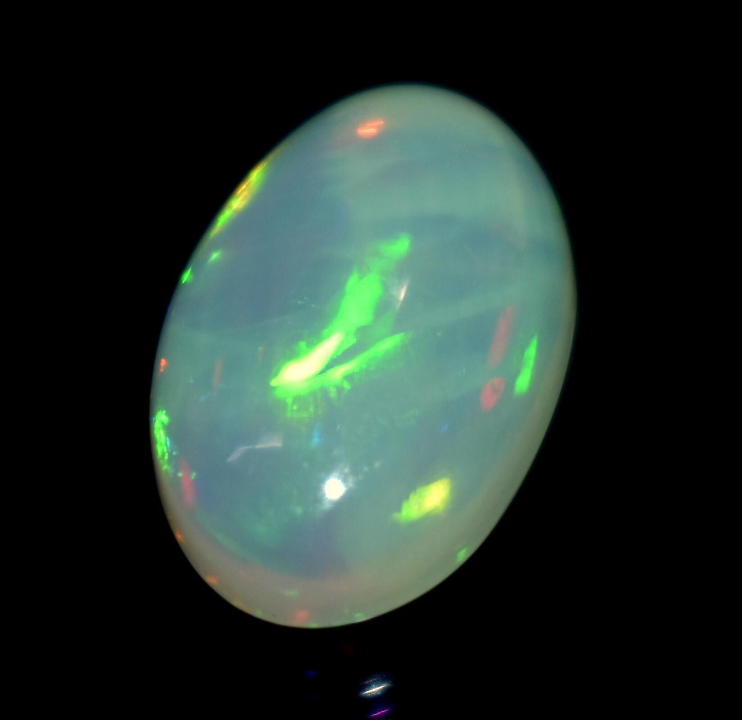 Ethiopian Opal, Oval Welo Fire Cabochon Loose Gemstone, 3.10 Carat, Size-9.5x15x5mm,