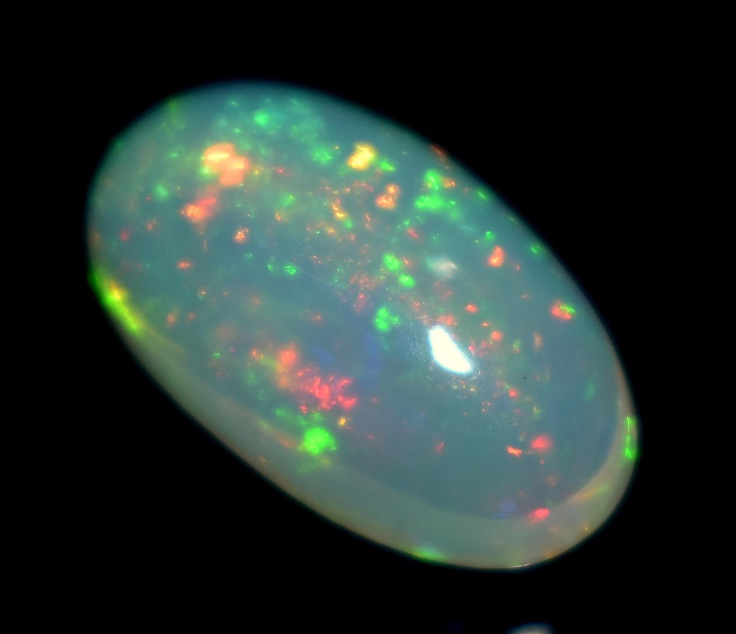 Opal, 100% Natural Ethiopian Opal, Oval Welo Fire Cabochon Loose Gemstone, 3.50 Carat, Size-8.5x15x6mm, For Jewelry Making, Piece-1