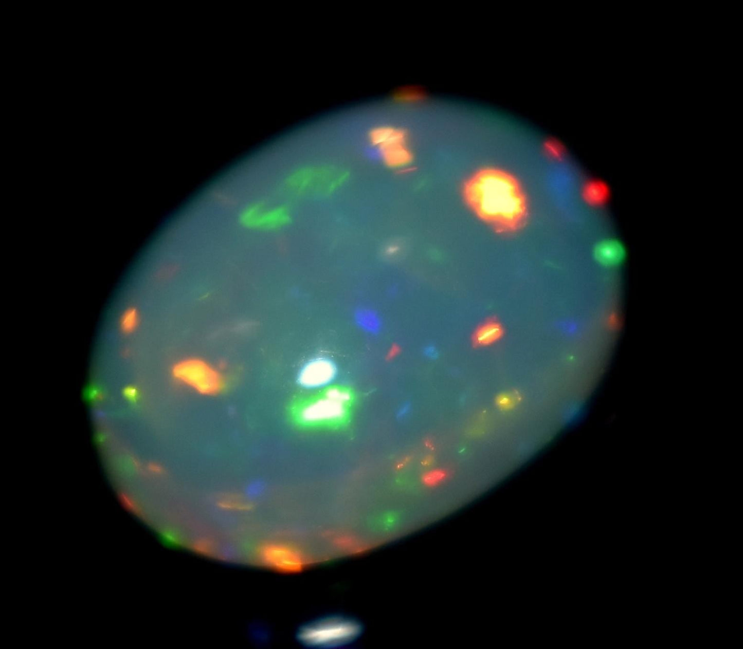 Ethiopian Opal, Oval Welo Fire Cabochon Loose Gemstone, 3.50 Carat, Size-10x13x5.5mm,