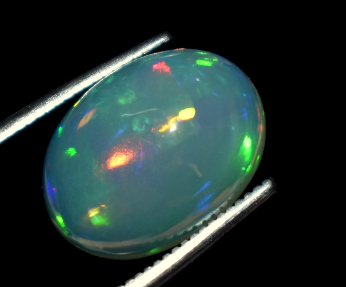 Ethiopian Opal, Oval Welo Fire Cabochon Loose Gemstone, 3.50 Carat, Size-10x13x5.5mm,