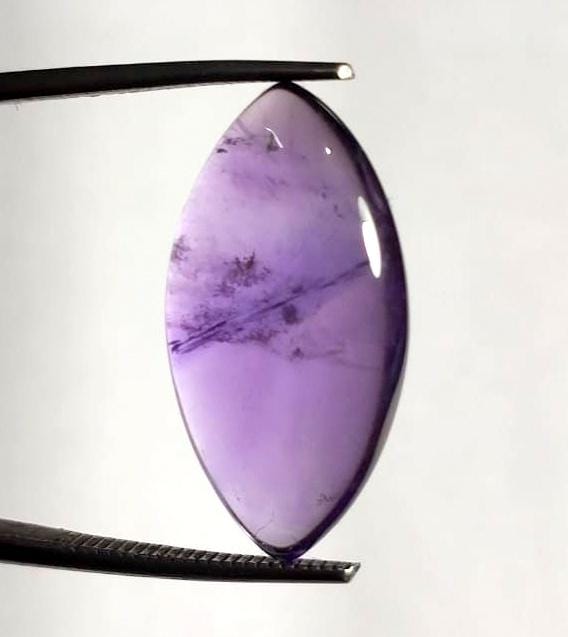 Amethyst, 100% Natural Purple Amethyst, Marquise Smoothies Cabochon Loose Gemstone, 9.30 Carat, Size-11.5x21.5x5.5mm, For Jewelry Making,