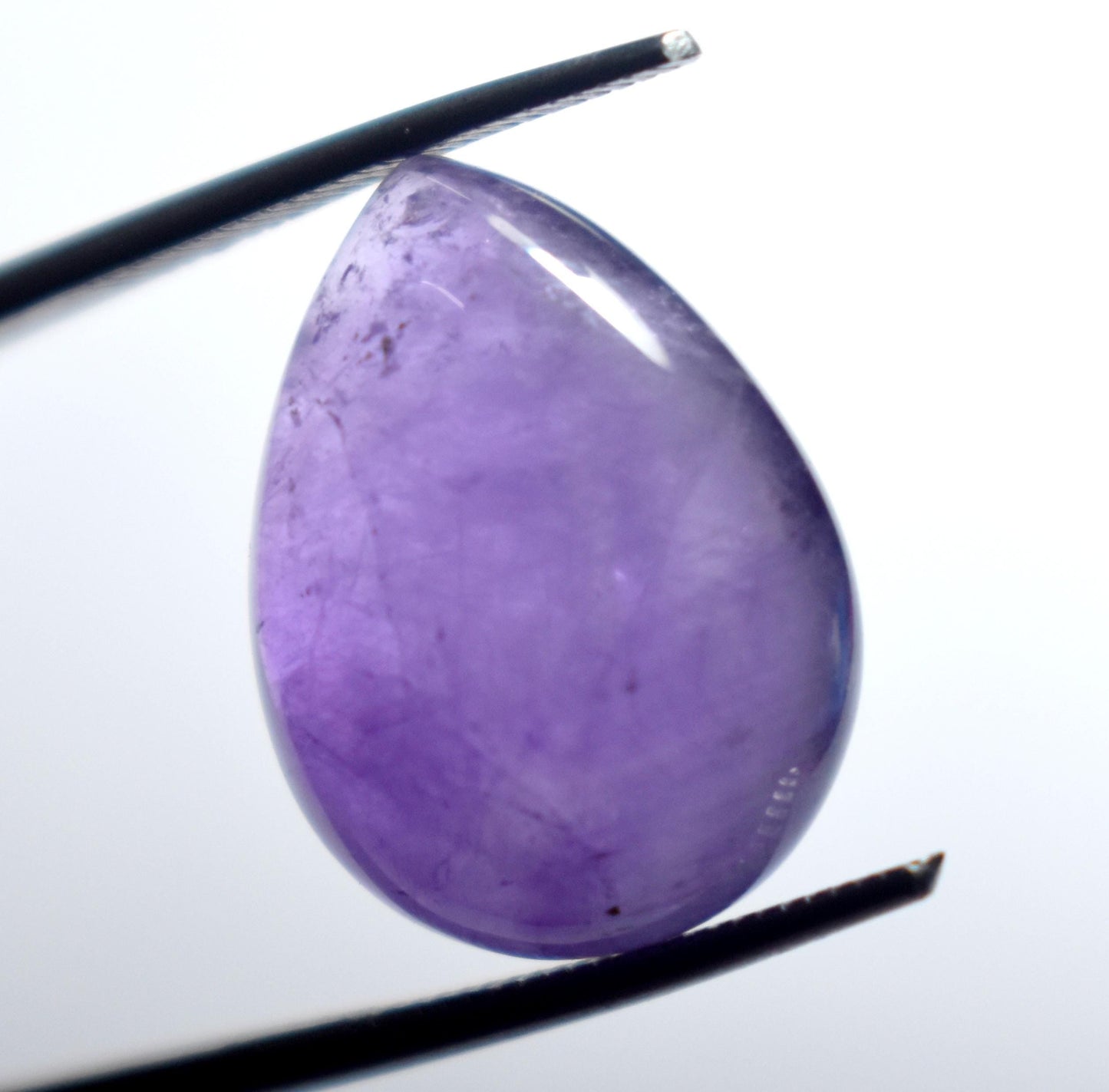 Amethyst, 100% Natural Purple Amethyst, Pear Smoothies Cabochon Loose Gemstone, 11.40 Carat, Size-13.5x18x7mm, For Jewelry Making,