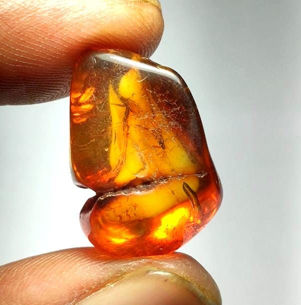 Amber, Natural Baltic Amber, Welo Polish Rough Amber Gemstone, 11.00 Carat, Size-24x15x12mm, For Home Decor,