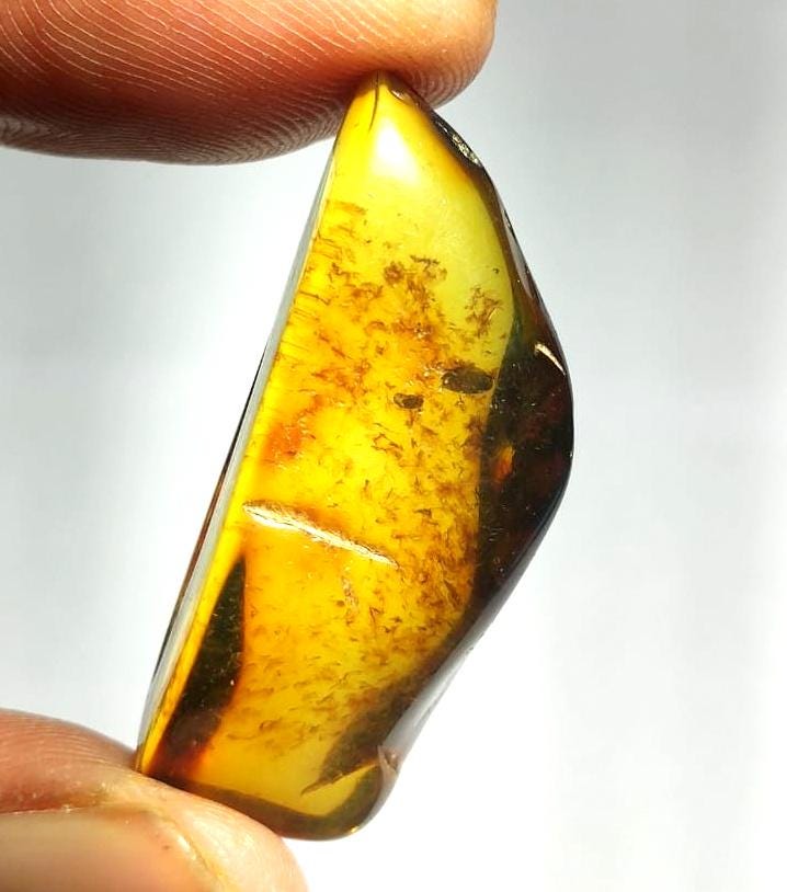 100% Natural Baltic Amber, Welo Polish Rough Amber Gemstone, 21.00 Carat, Size-37x14x12mm, For Home Decor,